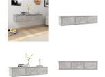 Vidaxl Scaffale A Muro Grigio Cemento 88X26X18,5 Cm In Legno - Scaffale A Cassetto - Scaffale A Cassetto - Scaffale A Muro - Scaffale A Muro