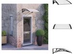 Vidaxl Tettoia Per Porta Nera E Trasparente 80X80 Cm In Policarbonato - Tende Da Sole
