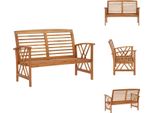Vidaxl Panchina Da Giardino 119 Cm In Legno Massiccio Di Acacia - Panchine Da Giardino