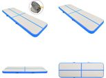 Vidaxl Tappetino Da Ginnastica Gonfiabile Con Pompa 500X100X15 Cm Pvc Blu - Tappetino Da Ginnastica - Tappetino Da Ginnastica - Tappetino Da Ginnastica Yoga - Tappetino Da Ginnastica Yoga