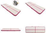 Vidaxl Tappetino Da Ginnastica Gonfiabile Con Pompa 300X100X15 Cm Pvc Rosa - Tappetino Da Ginnastica - Tappetino Da Ginnastica - Tappetino Da Ginnastica Yoga - Tappetino Da Ginnastica Yoga