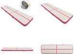 Vidaxl Tappetino Da Ginnastica Gonfiabile Con Pompa 800X100X15 Cm Pvc Rosa - Tappetino Da Ginnastica - Tappetino Da Ginnastica - Tappetino Da Ginnastica Yoga - Tappetino Da Ginnastica Yoga