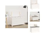 Vidaxl Panca Bianca 80X41X77 Cm In Legno Di Pino Massiccio - Panche