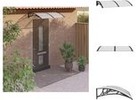 Vidaxl Tettoia Per Porta Nera E Trasparente 150X80 Cm In Policarbonato - Tende Da Sole