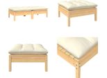 Vidaxl Divano Da Giardino A 2 Posti Con Cuscini In Pino Massiccio Color Crema - Divano Da Giardino A 2 Posti - Divano Da Giardino - Divano Da Esterno