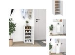 Vidaxl Scarpiera Bianca 32X35X70 Cm In Legno - Portascarpe E Armadietti