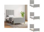 Vidaxl Struttura Letto Con Testiera In Tessuto Grigio Chiaro 90X190 Cm - Letti E Strutture Letto