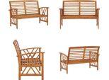 Vidaxl Panca Da Giardino 119 Cm In Legno Massiccio Di Acacia - Panca Da Giardino - Panche Da Giardino - Panca Di Legno - Panche Di Legno
