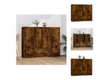 Vidaxl Credenze 3 Pezzi. Materiale A Base Di Legno Di Quercia Fumé - Credenze