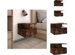 Vidaxl Comodino 2Pz. Sospeso Rovere Fumé 40X31X27 Cm Materiale A Base Di Legno - Comodini