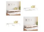 Vidaxl Letto Da Giorno Bianco 80X200 Cm In Pino Massiccio - Letto Da Giorno - Letti Da Giorno - Divano Letto - Letto Per Ospiti