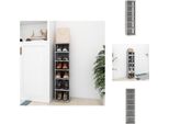 Vidaxl Armadio Per Scarpe Grigio Cemento 27,5X27X102 Cm In Legno - Scarpiere E Armadietti