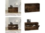 Vidaxl Panca Per Scarpe In Rovere Affumicato 80X24X45 Cm - Panca Per Scarpe - Panca Per Scarpe - Panca Con Spazio Per Riporre Le Scarpe - Portascarpe