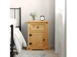 The Living Store Comodino In Stile Messico In Pino Massiccio 53X39X66 Cm