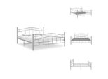 Vidaxl Letto Grigio In Metallo 180X200 Cm - Letti & Reti