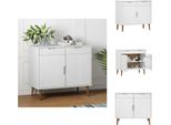 Vidaxl Credenza Molde Bianco 90X40X80 Cm Pino Massiccio - Credenze