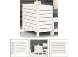 The Living Store Sgabello Da Giardino Bianco 62X31,5X52 Cm Legno Massello Di Pino
