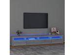 Maison Exclusive - Mobile Porta Tv Con Luci Led Grigio Sonoma 240X35X40 Cm