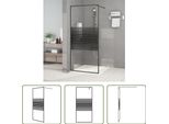 The Living Store Schermo Doccia Per Cabina Doccia Nero 90X195 Cm Esg Vetro Trasparente