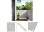 The Living Store Paravento Per Balcone Grigio Chiaro 120X600 Cm 100% Poliestere Oxford