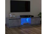 The Living Store Mobile Tv Con Luci Led Grigio Cemento 120X30X35,5 Cm