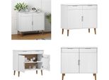 Vidaxl Credenza Molde Bianco 90X40X80 Cm Pino Massiccio - Credenza - Credenze - Cassettiere - Credenza