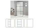 The Living Store Schermo Doccia Per Cabina Doccia Nero 100X195 Cm Esg Satinato