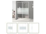 The Living Store Schermo Doccia Per Cabina Doccia Bianco 140X195 Cm Esg Vetro Trasparente