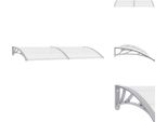 Vidaxl Tettoia Per Porte Grigio 240X100 Cm Pc - Tende Da Sole