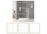 The Living Store Schermo Doccia Per Cabina Doccia Silver 115X195 Cm Esg Vetro Chiaro