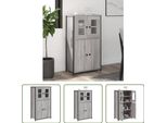 The Living Store Credenza Grey Sonoma 62X32X106,5 Cm Materiale A Base Di Legno