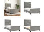 Vidaxl Letto Con Testiera Grigio Chiaro 90X190 Cm In Velluto - Letto Con Testiera - Letti Con Testiera - Letto Con Testiera - Letto Con Testiera