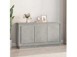 The Living Store Credenza Cemento Grigio 102X35X55 Cm Materiale A Base Di Legno