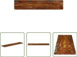 The Living Store Piano D'appoggio 160X40X2,5 Cm Rettangolare In Legno Massiccio Antico