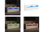 Vidaxl Mobile Tv Con Luci Led Bianco 120X35X40 Cm - Mobile Tv - Mobile Tv - Mobile Tv Con Led - Mobili Tv