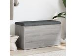 The Living Store Panca Con Contenitore Grey Sonoma 82X42X45 Cm Materiale In Legno