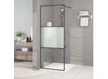 The Living Store Schermo Doccia Per Cabina Doccia Nero 80X195 Cm Semi-Opaco Esg
