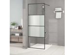 The Living Store Schermo Doccia Per Cabina Doccia Nero 80X195 Cm Esg Semi-Opaco
