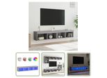 The Living Store Mobili Tv Con Luci Led 2 Pz. Grigio Sonoma 80X30X30 Cm