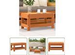 The Living Store Sgabello Da Giardino Marrone Cera 62X30X32 Cm Legno Massello Di Pino