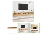 The Living Store Pareti Tv 2 Pezzi Rovere Sonoma 100X30X30 Cm Materiale In Legno