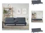 Vidaxl Divano Letto Con Portabicchieri In Velluto Grigio Scuro - Divani