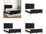 Vidaxl Letto Con Testiera Nero 140X190 Cm In Velluto - Letto Con Testiera - Letti Con Testiera - Letto Con Testiera - Letto Con Testiera