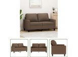 The Living Store Divano 2 Posti Marrone 120 Cm In Tessuto