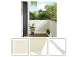The Living Store Protezione Per Balcone Color Crema 90X1000 Cm 100% Poliestere Oxford