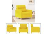 The Living Store Divano Poltrona Giallo Chiaro 60 Cm Tessuto