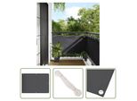 The Living Store Paravento Per Balcone Antracite 75X1000 Cm 100 % Poliestere Oxford