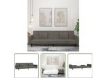 The Living Store Divano Letto A 2 Posti Con 2 Cuscini In Velluto Grigio Scuro