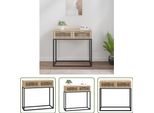 The Living Store Tavolo Consolle 80X30X75 Cm In Legno E Ferro