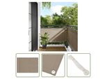 The Living Store Protezione Per Balcone Color Tortora 75X1000 Cm 100% Poliestere Oxford